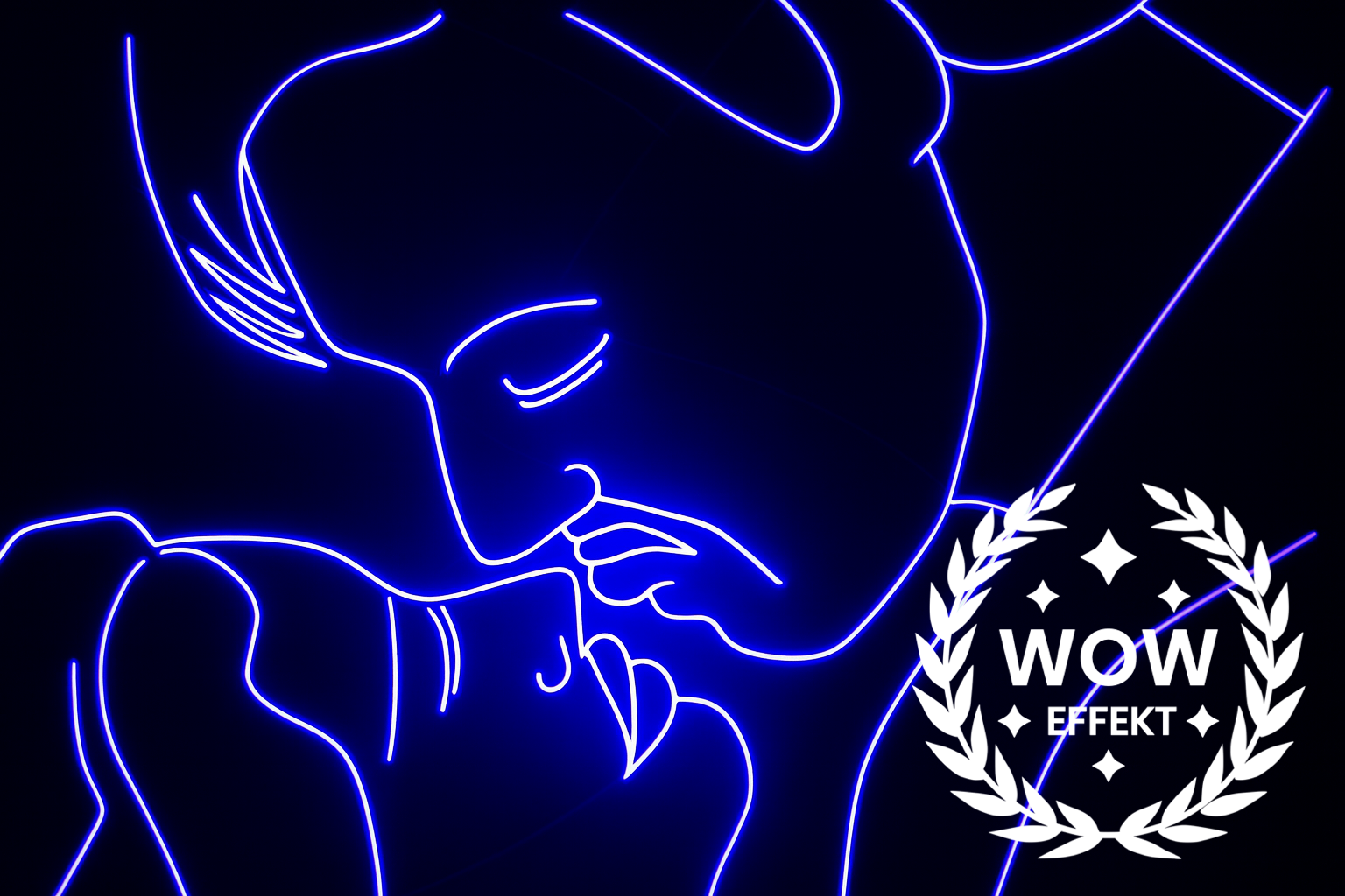 Bunte, leuchtende Herzformen in violett und rot auf dunklem Hintergrund.